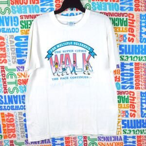 Super Cities Walk For Multiple Sclerosis T Shirt XL Worcester Fitchburg 1991